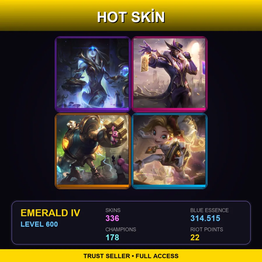BR | Lv600 | Emerald IV | 336 Skin | 178 Champ