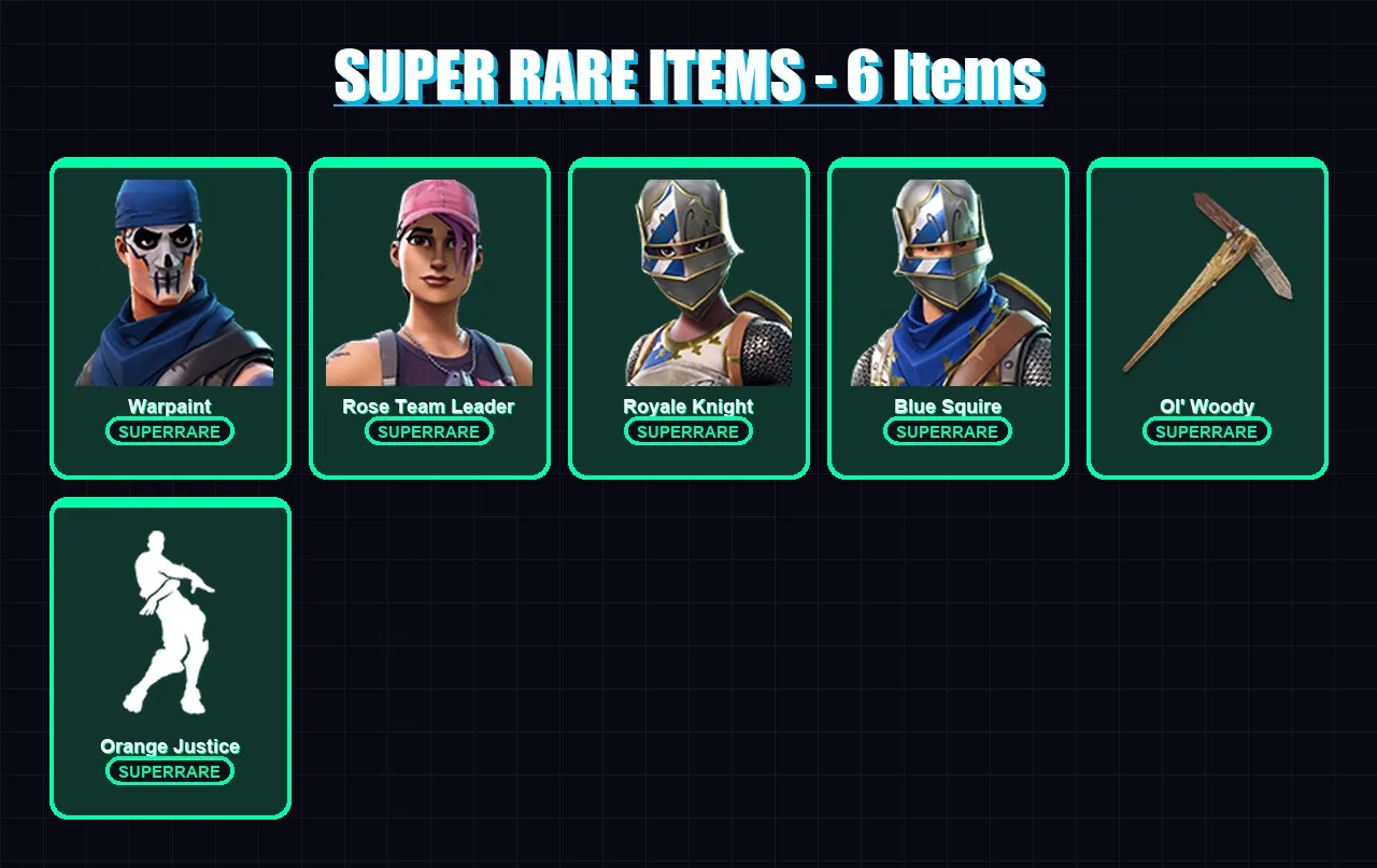 [PC/PSN] | Warpaint | Rose Team Leader | Royale Knight | Blue Squire | Drift | 25 skin | 25 pickaxe | 21 emote | 27 glider | Lv313 — Fortnite account