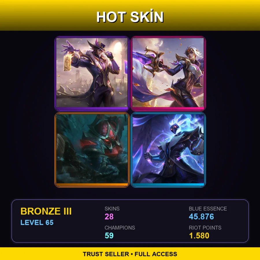 LAS | Lv65 | Bronze III | 28 Skin | 59 Champ