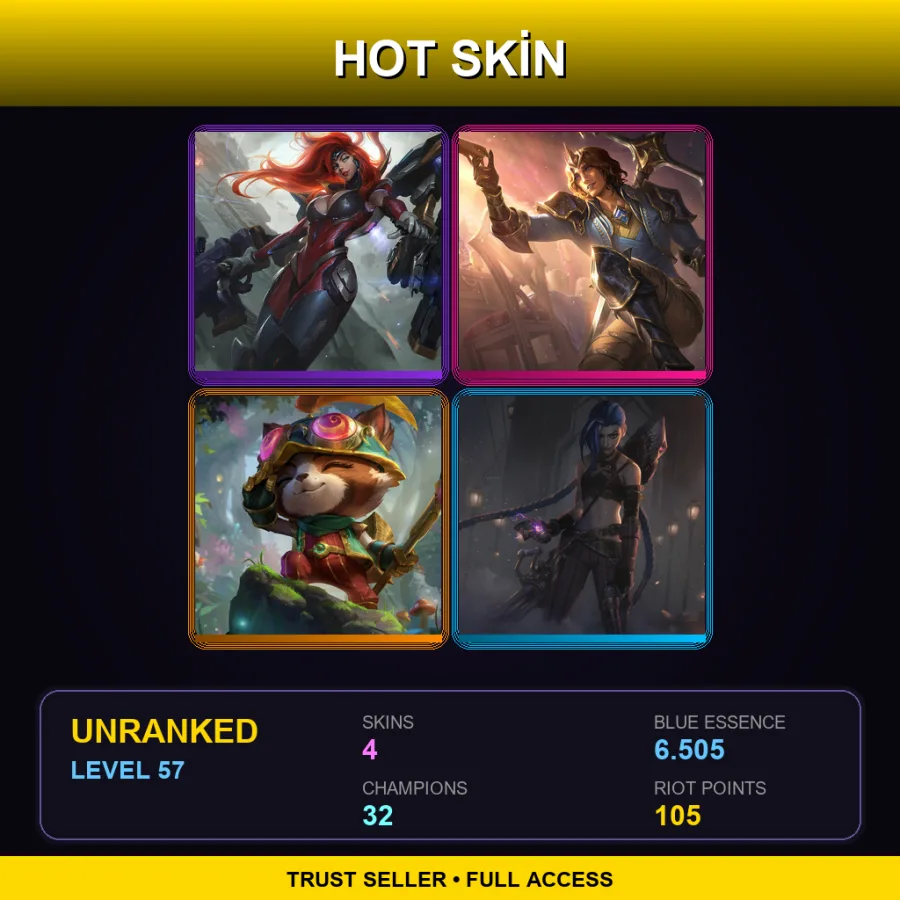 LAN | Lv57 | Unranked | 4 Skin | 32 Champ — Recon Teemo