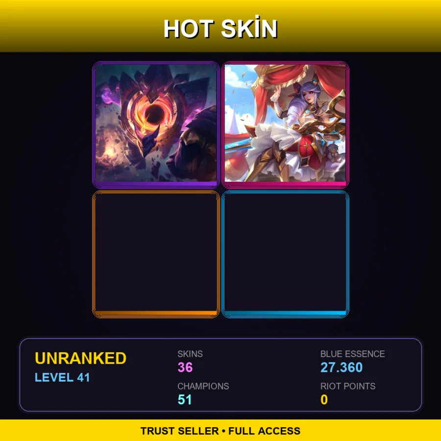 NA | Lv41 | Unranked | 36 Skin | 51 Champ