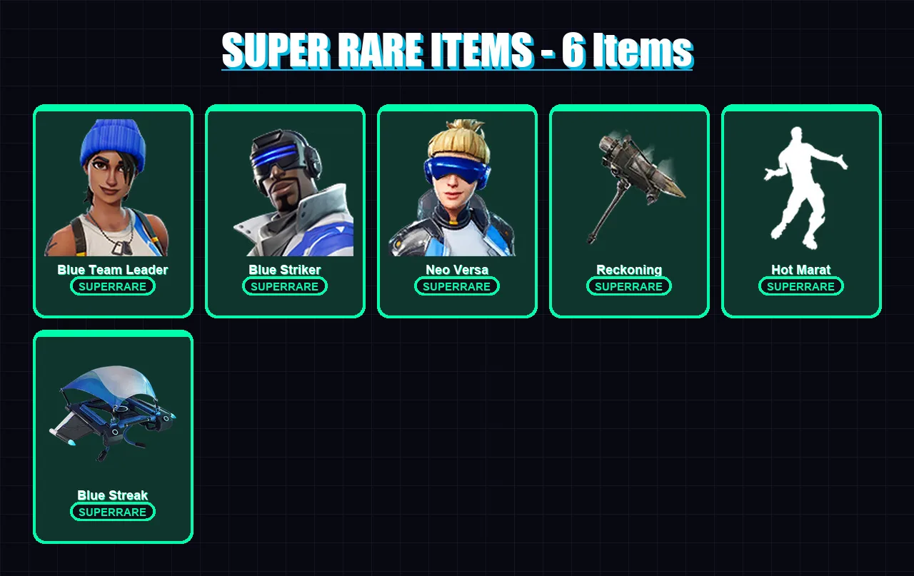 [PS4/PS5/XBOX/PC] | Blue Team Leader | Blue Striker | Neo Versa | Drift | Catalyst | 31 skin | 38 pickaxe | 43 emote | 39 glider | Lv659