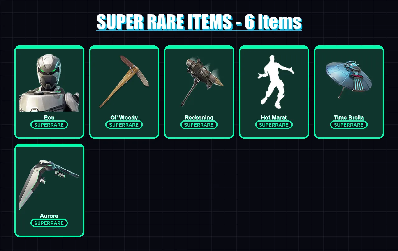 [PC/PSN] | Eon | Ruin | Lynx | Red Knight | Rox | 69 skin | 70 pickaxe | 80 emote | 83 glider | Lv1058