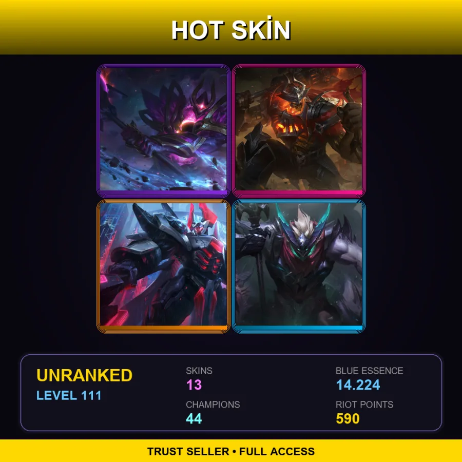 LAS | Lv111 | Unranked | 13 Skin | 44 Champ