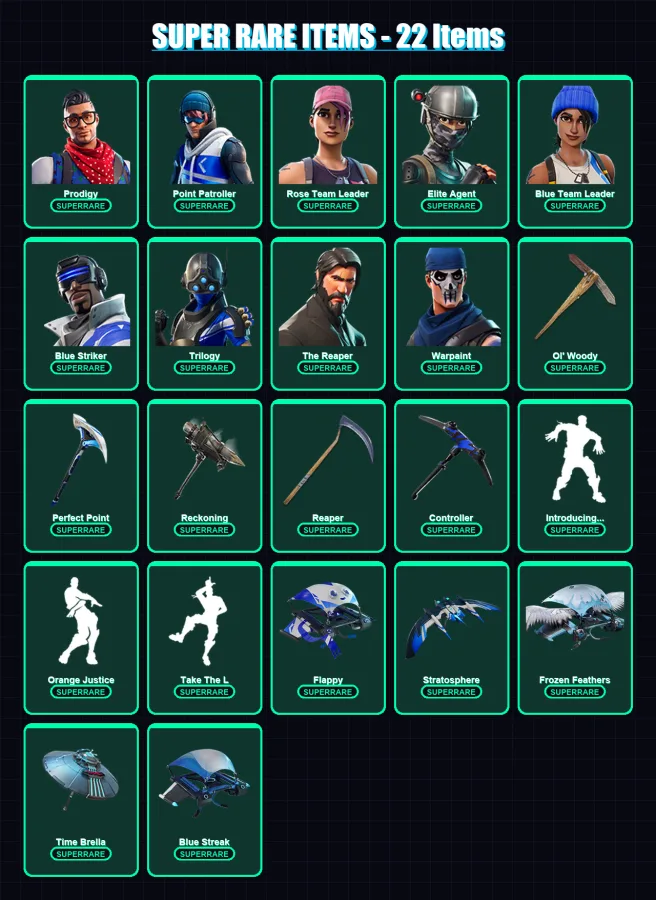 [PS4/PS5/XBOX/PC] | Prodigy | Point Patroller | Rose Team Leader | 95 skin | Lv1653