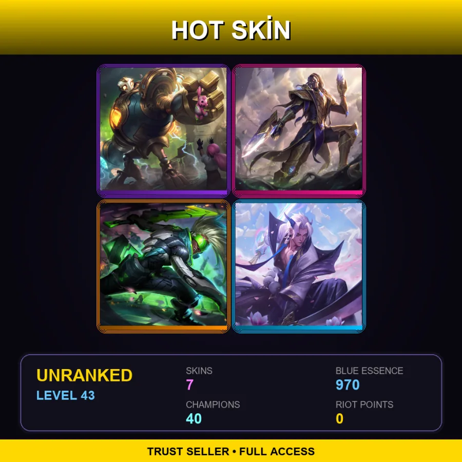 EUW | Lv43 | Unranked | 7 Skin | 40 Champ — Spirit Blossom Yone