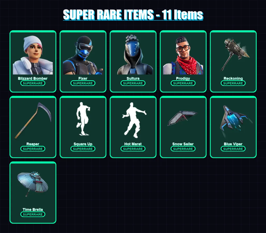 [PS4/PS5/XBOX/PC] | Blizzard Bomber | Fixer | Sultura | Prodigy | The Scientist | 102 skin | 118 pickaxe | 129 emote | 113 glider | Lv1535