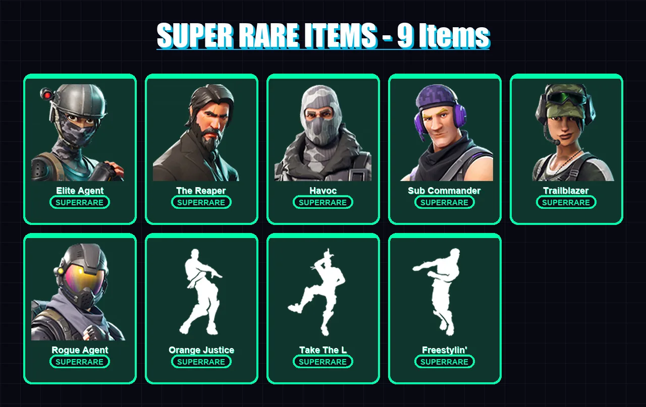[PC/XBOX/PSN] | Elite Agent | The Reaper | Havoc | Sub Commander | Trailblazer | 19 skin | 11 pickaxe | 17 emote | 13 glider | Lv217