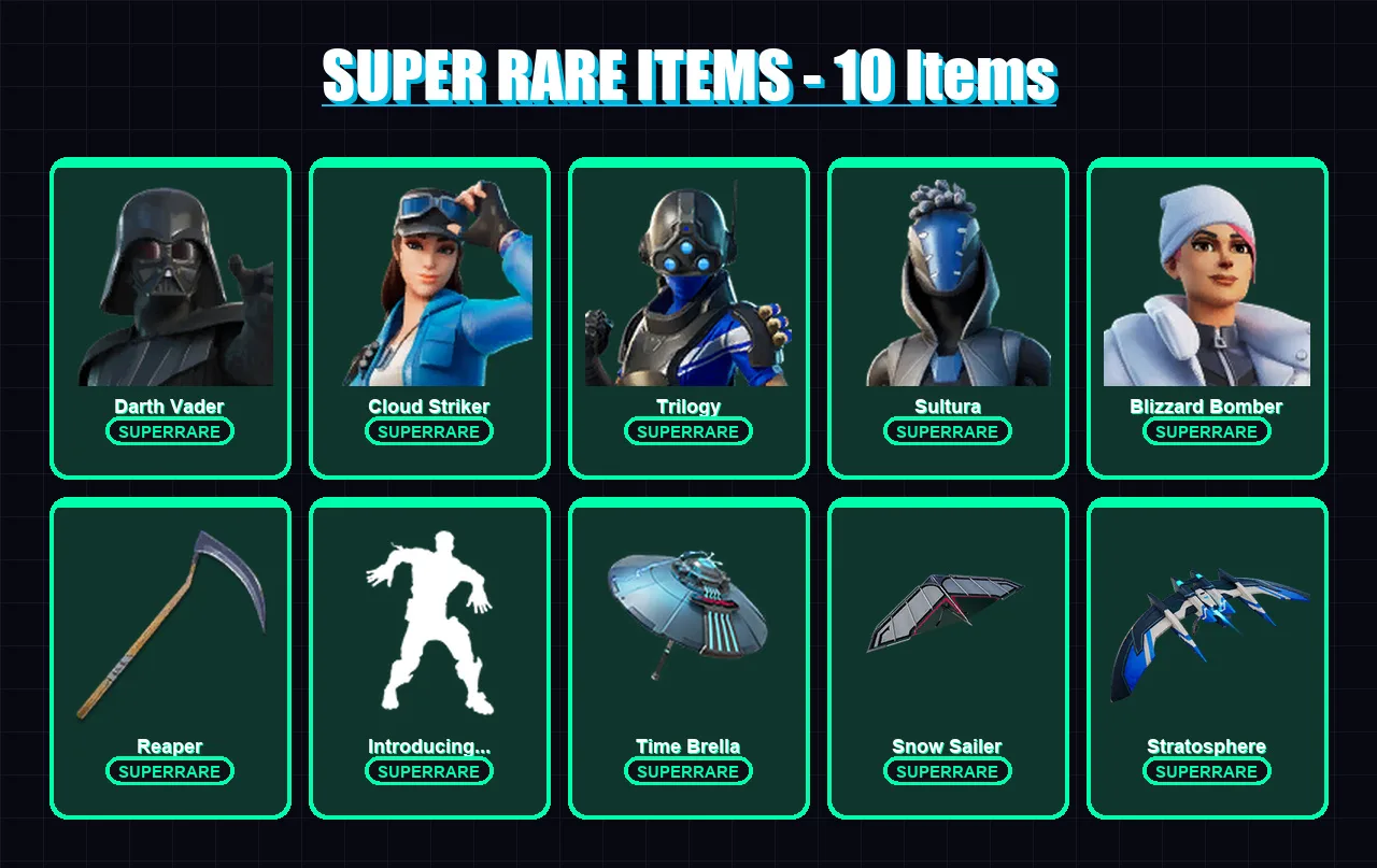 [PC/XBOX] | Darth Vader | Cloud Striker | Trilogy | Sultura | Blizzard Bomber | 111 skin | 118 pickaxe | 82 emote | 102 glider | Lv1446