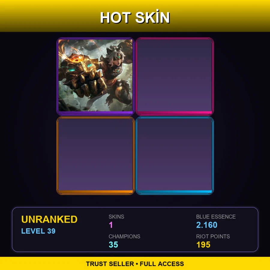 JP | Lv39 | Unranked | 1 Skin | 35 Champ
