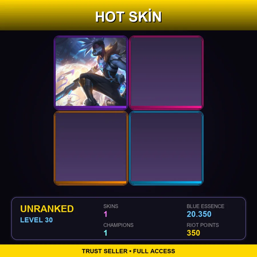 NA | Lv30 | Unranked | 1 Skin | 1 Champ — LoL account