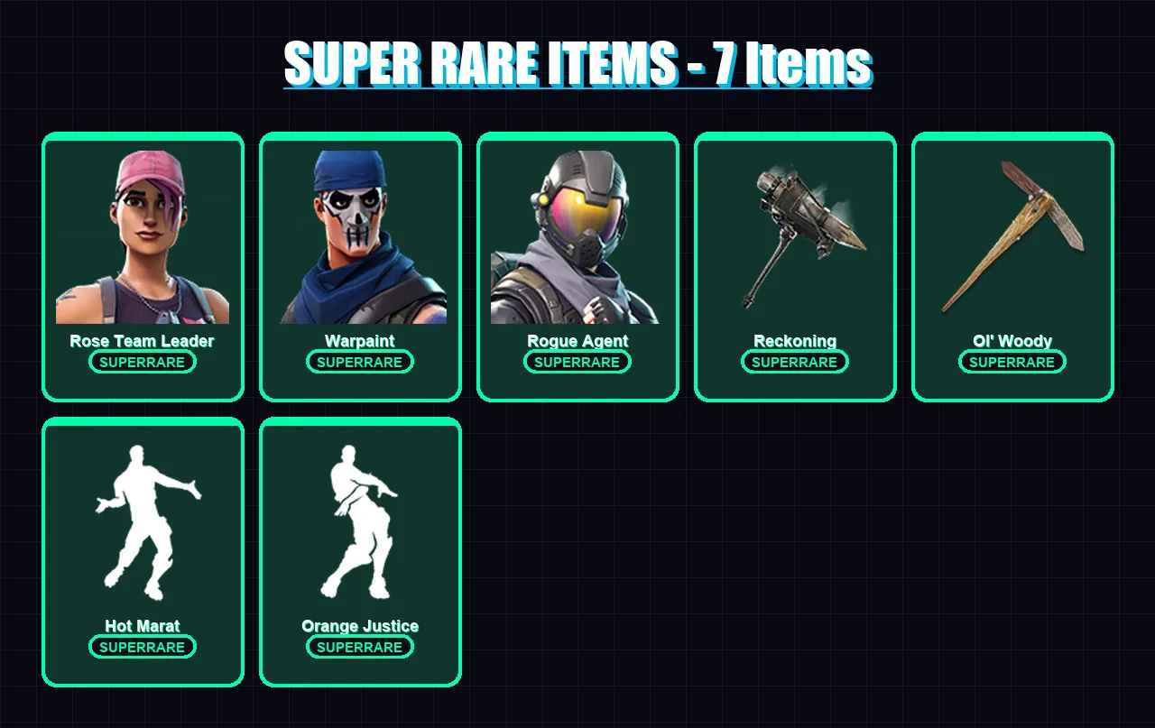 [PS4/PS5/XBOX/PC] | Rose Team Leader | Warpaint | Rogue Agent | A.I.M. | The Scientist | 102 skin | 94 pickaxe | 84 emote | 97 glider | Lv1188