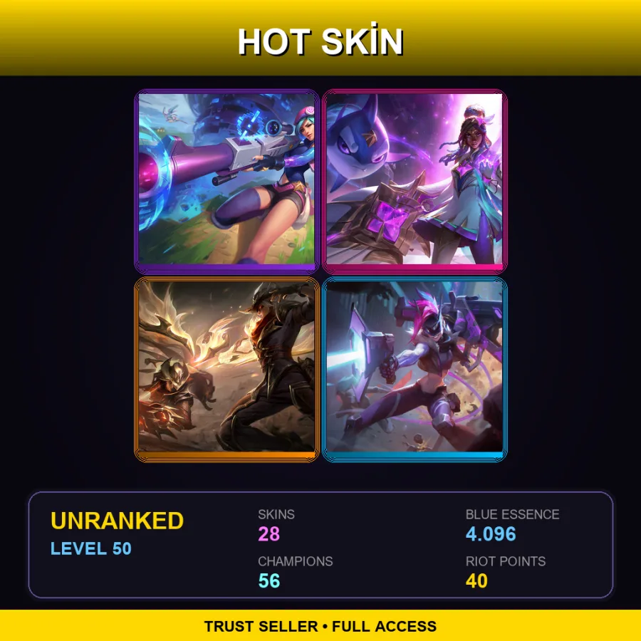 EUNE | Lv50 | Unranked | 28 Skin | 56 Champ
