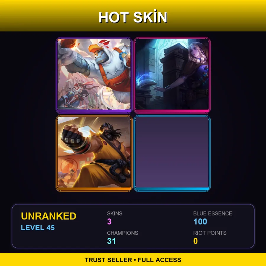 EUNE | Lv45 | Unranked | 3 Skin | 31 Champ — Spellthief Lux