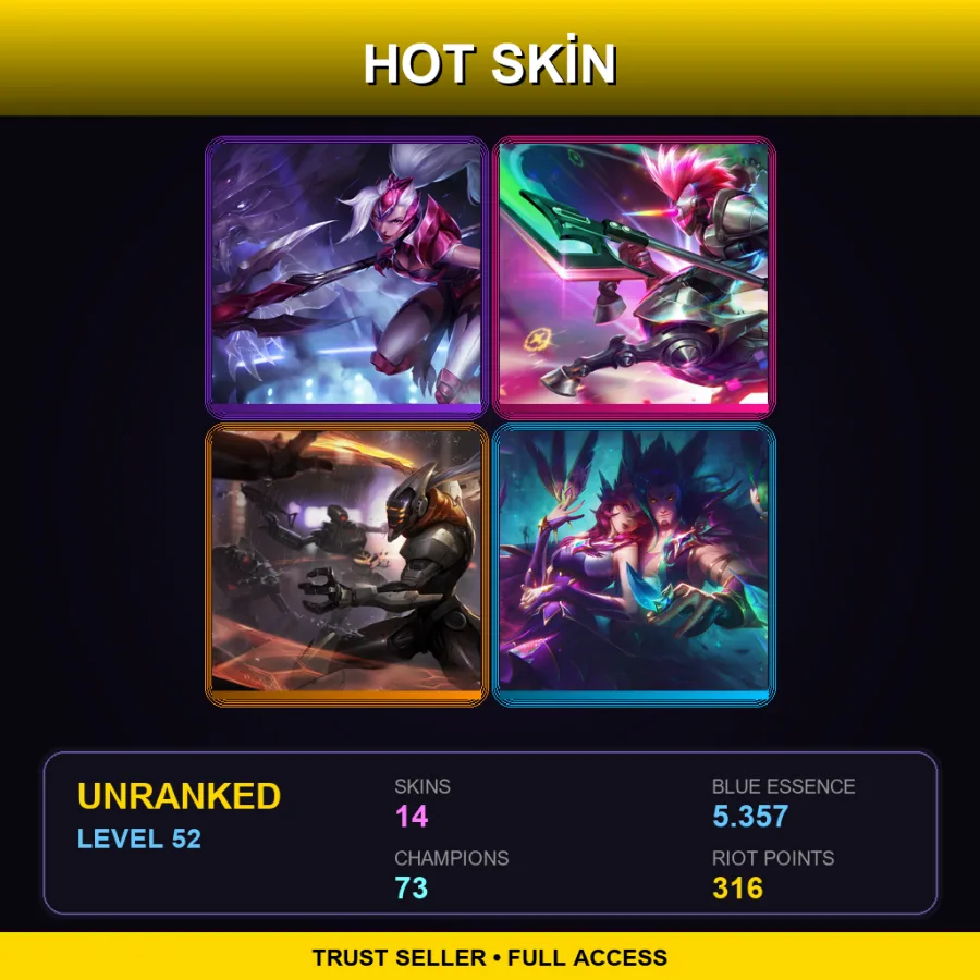 EUW | Lv52 | Unranked | 14 Skin | 73 Champ — Star Guardian Rakan