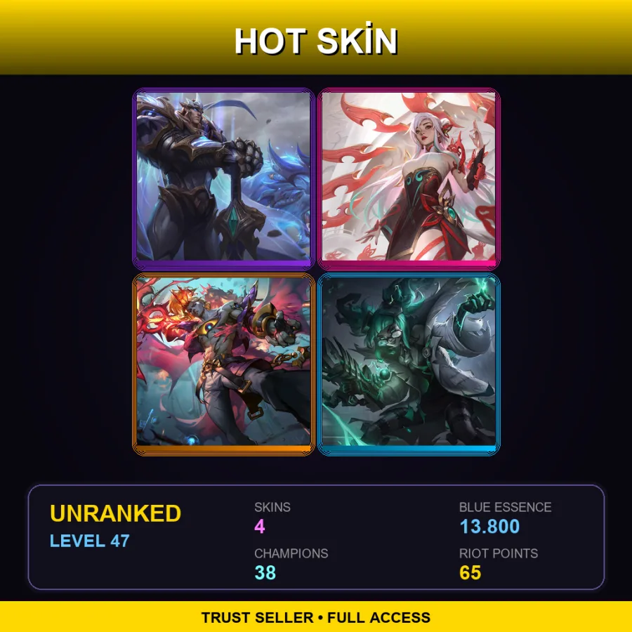 TR | Lv47 | Unranked | 4 Skin | 38 Champ — Fright Night Zeri