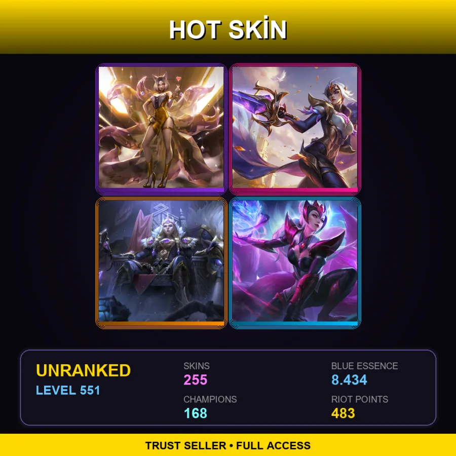 LAS | Lv551 | Unranked | 255 Skin | 168 Champ — Pulsefire Caitlyn