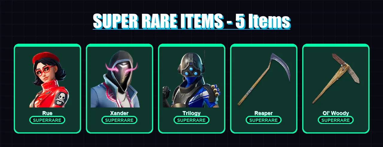 [PS4/PS5/XBOX/PC] | Rue | Xander | Trilogy | Fusion | Vertex | 53 skin | 71 pickaxe | 81 emote | 57 glider | Lv1213
