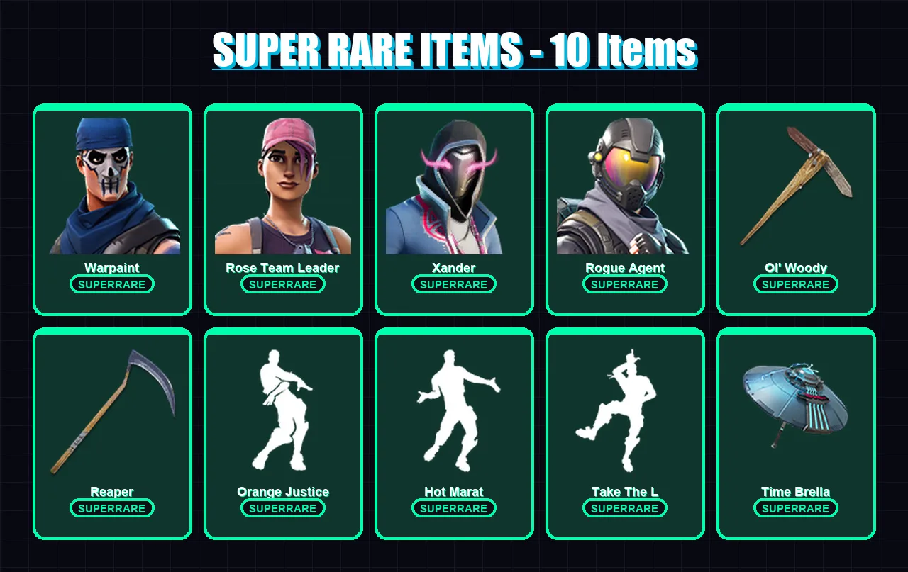 [PS4/PS5/XBOX/PC] | Warpaint | Rose Team Leader | Xander | Rogue Agent | Ronin | 114 skin | 137 pickaxe | 117 emote | 111 glider | Lv1691 — Fortnite account