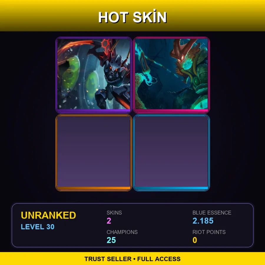 EUW | Lv30 | Unranked | 2 Skin | 25 Champ