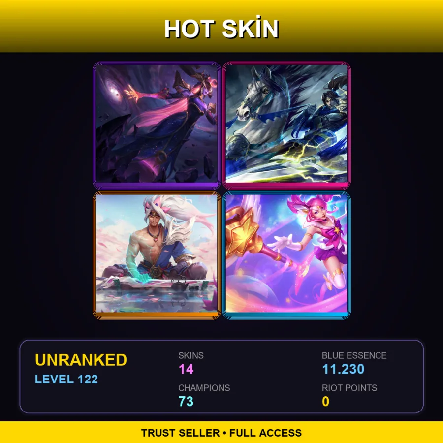 EUNE | Lv122 | Unranked | 14 Skin | 73 Champ