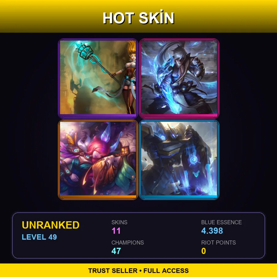 BR | Lv49 | Unranked | 11 Skin | 47 Champ