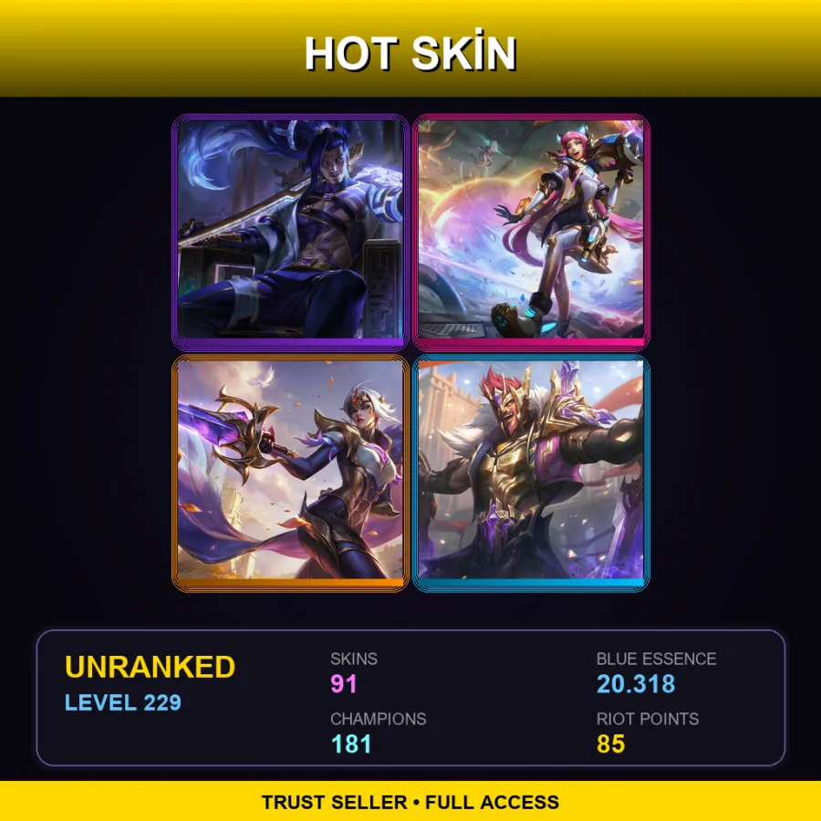 VN | Lv229 | Unranked | 91 Skin | 181 Champ — Pool Party Gangplank