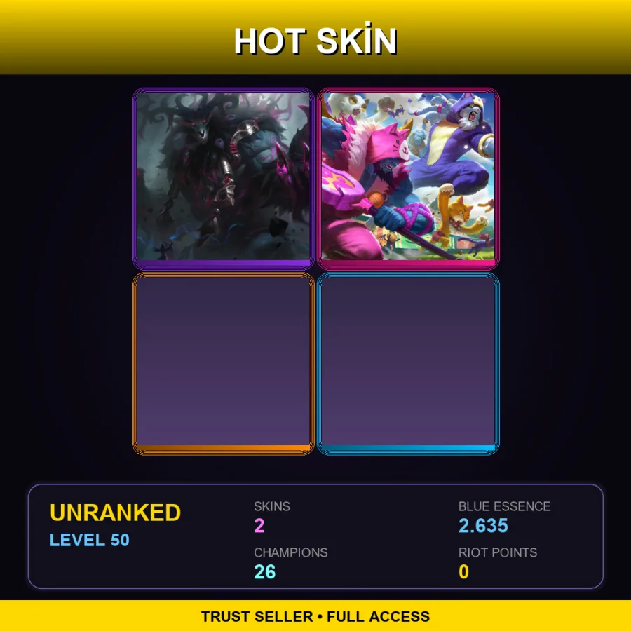 EUW | Lv50 | Unranked | 2 Skin | 26 Champ