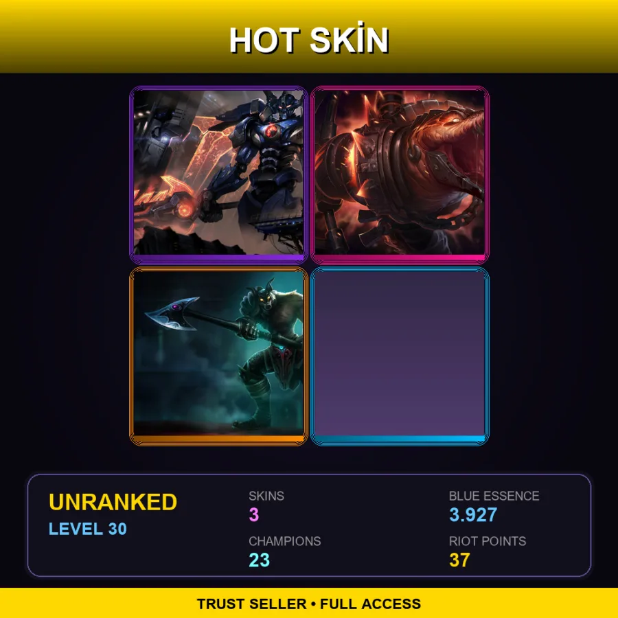 LAS | Lv30 | Unranked | 3 Skin | 23 Champ