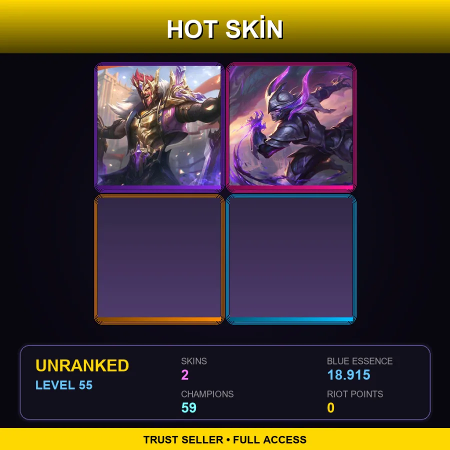TR | Lv55 | Unranked | 2 Skin | 59 Champ