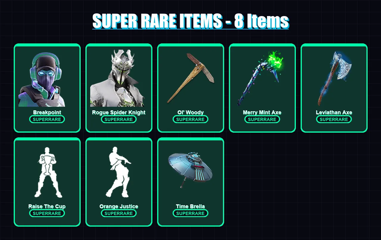 [PC/PSN] | Breakpoint | Rogue Spider Knight | Vendetta | Mandalorian | Omegarok | 189 skin | 202 pickaxe | 152 emote | 151 glider | Lv2335 — Fortnite account