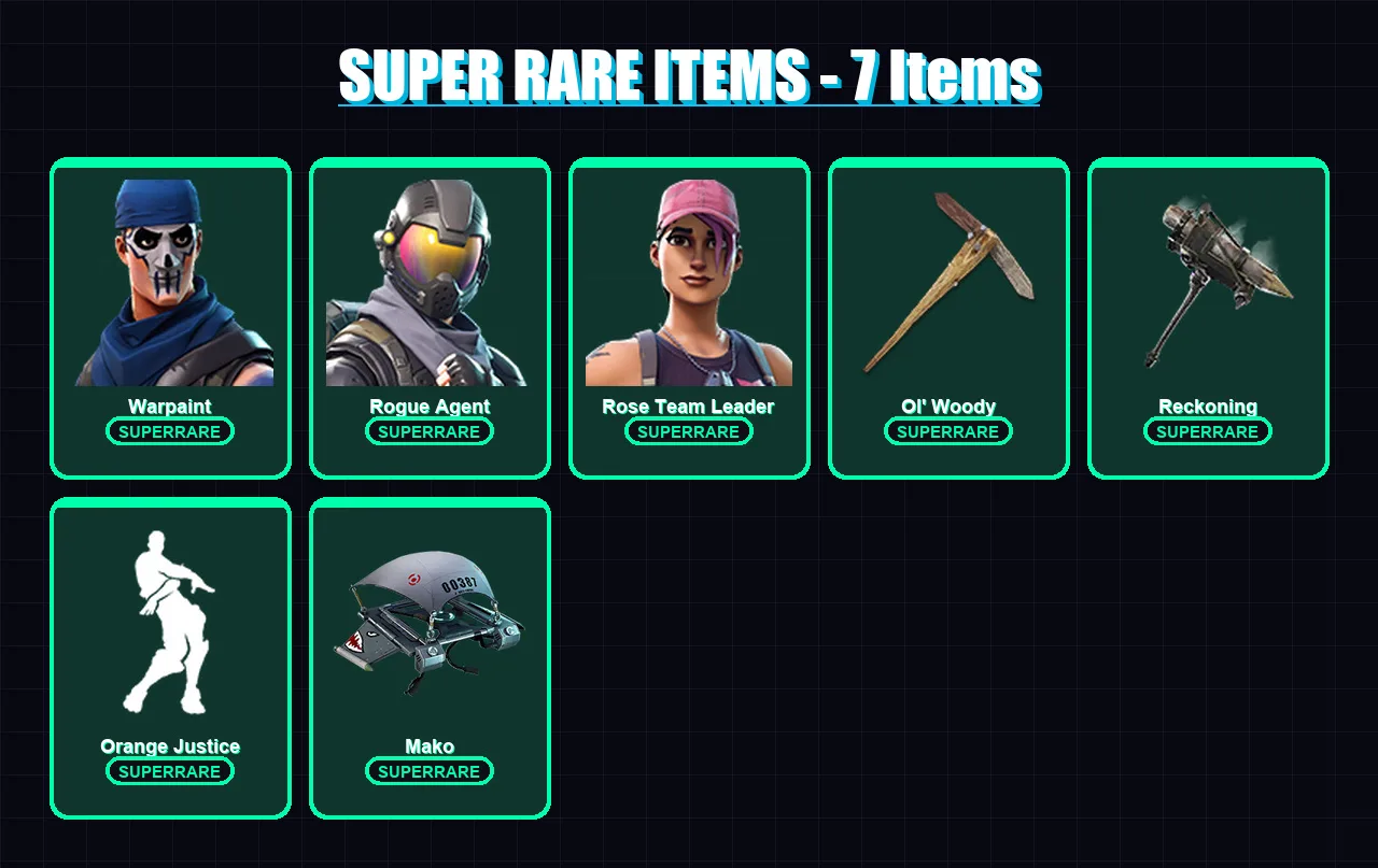 [PC/PSN] | Warpaint | Rogue Agent | Rose Team Leader | Ragnarok | Carbide | 27 skin | 19 pickaxe | 21 emote | 24 glider | Lv287