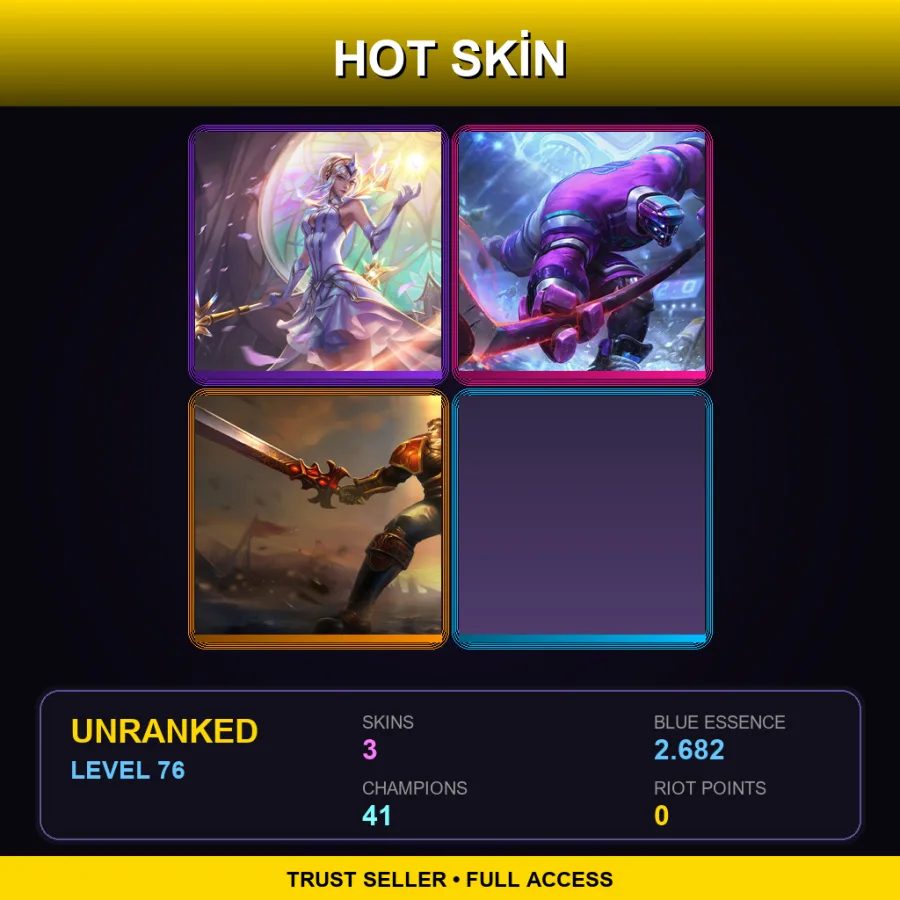 TR | Lv76 | Unranked | 3 Skin | 41 Champ — The Mighty Jax