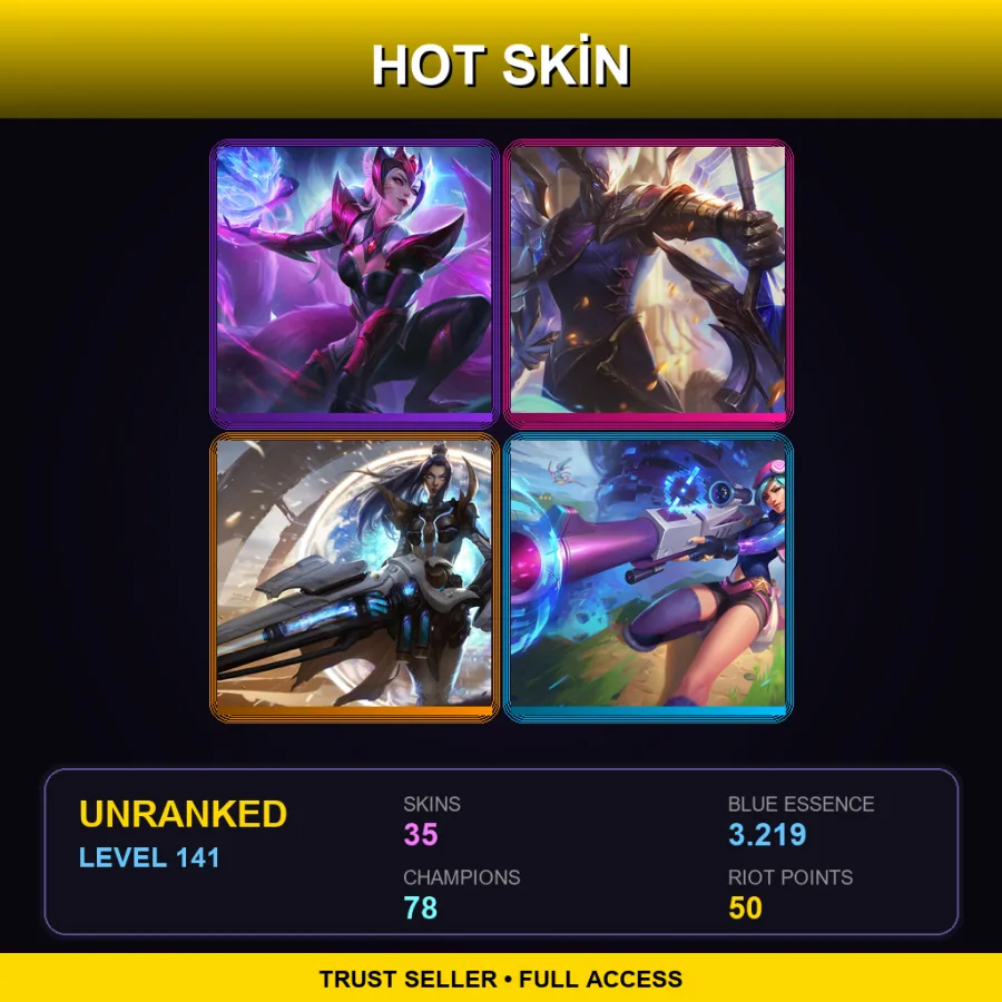 TR | Lv141 | Unranked | 35 Skin | 78 Champ