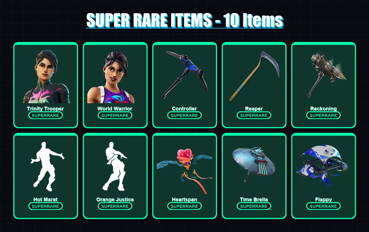[PC/XBOX] | Trinity Trooper | World Warrior | Zenith | The Ice King | Lynx | 222 skin | 230 pickaxe | 177 emote | 178 glider | Lv4008
