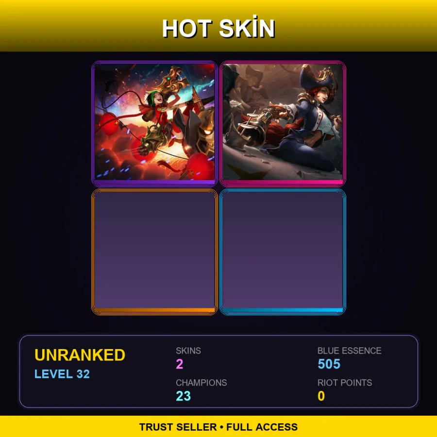 EUNE | Lv32 | Unranked | 2 Skin | 23 Champ — LoL account