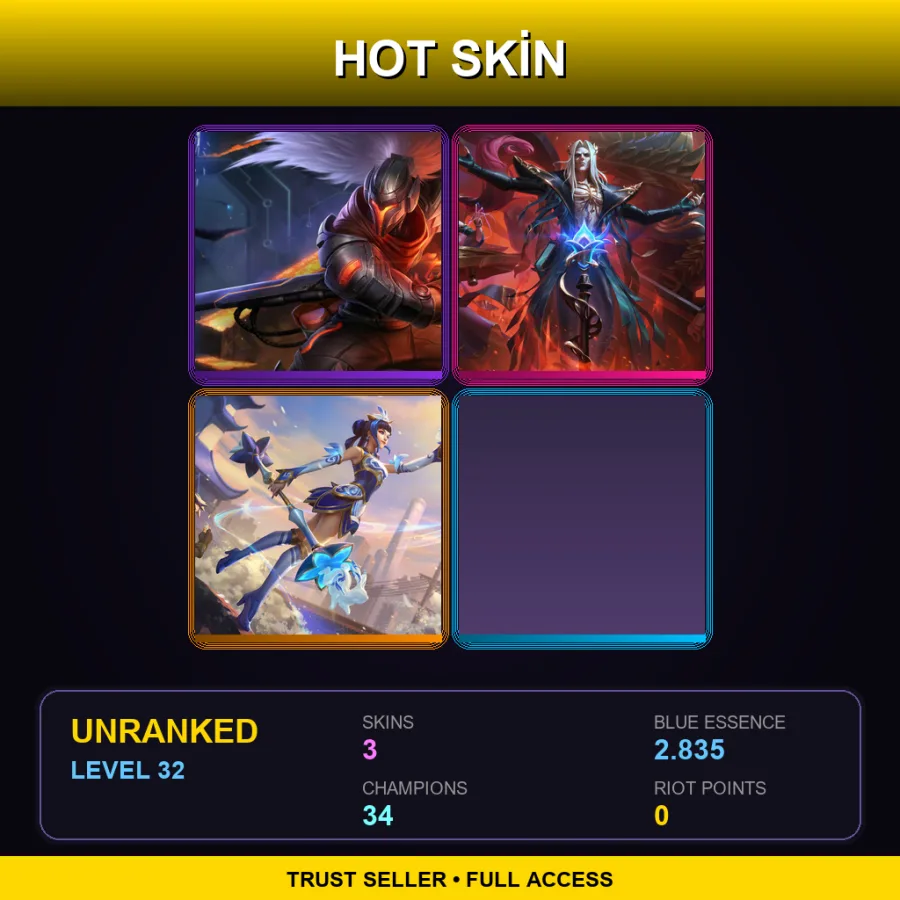LAS | Lv32 | Unranked | 3 Skin | 34 Champ