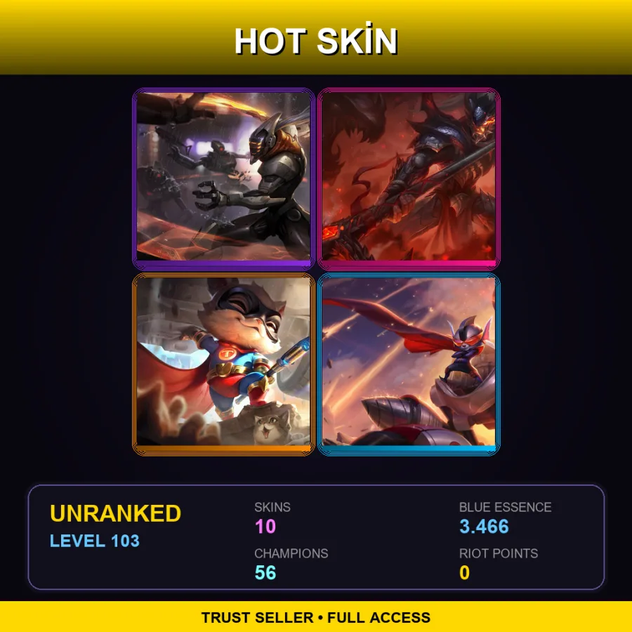 BR | Lv103 | Unranked | 10 Skin | 56 Champ
