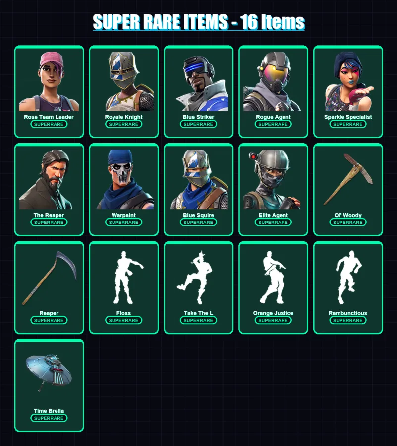 [PC/XBOX/PSN] | Rose Team Leader | Royale Knight | Blue Striker | 70 skin | Lv954 — Fortnite account