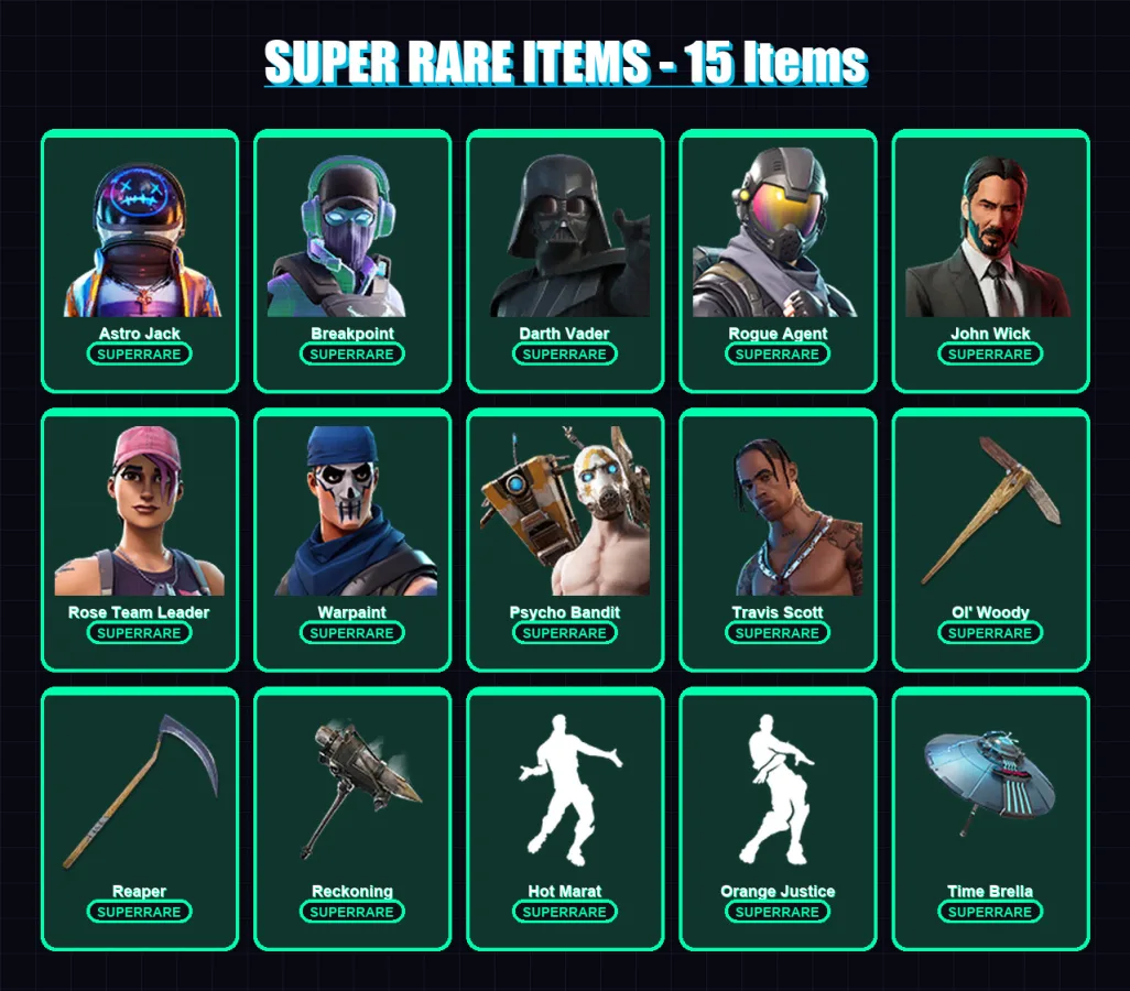 [PC/XBOX/PSN] | Astro Jack | Breakpoint | Darth Vader | Rogue Agent | John Wick | 380 skin | 339 pickaxe | 251 emote | 279 glider | Lv1866 — Fortnite account