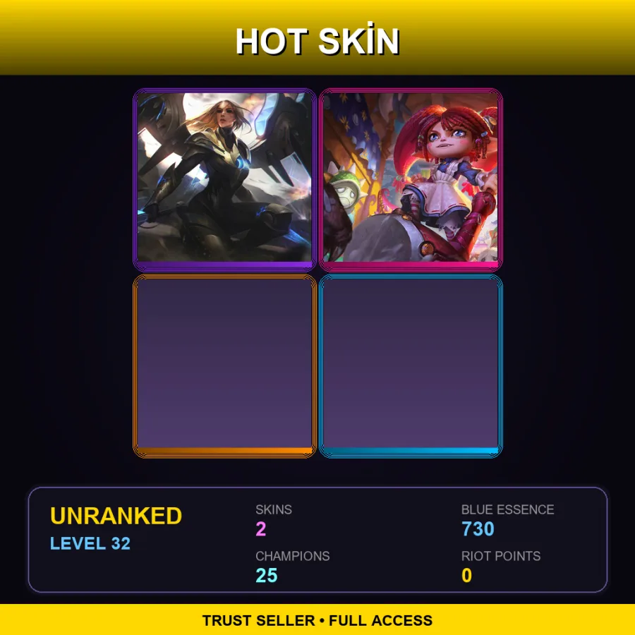 EUNE | Lv32 | Unranked | 2 Skin | 25 Champ