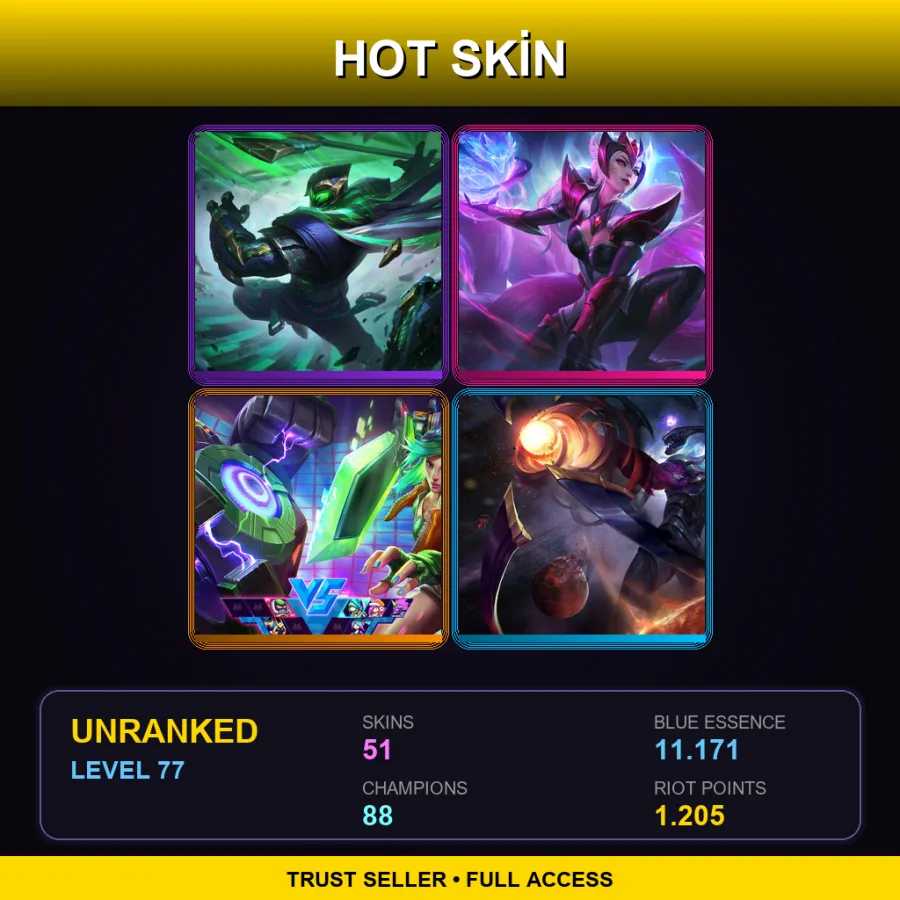 EUW | Lv77 | Unranked | 51 Skin | 88 Champ — Lunar Eclipse Leona