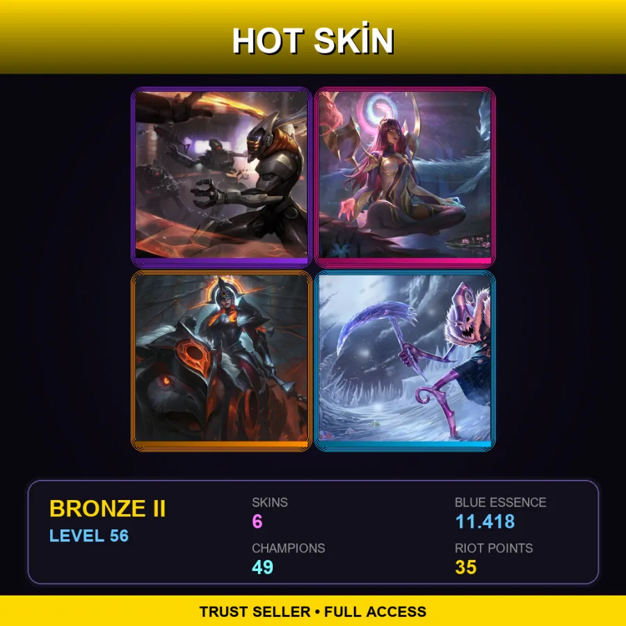 EUNE | Lv56 | Bronze II | 6 Skin | 49 Champ