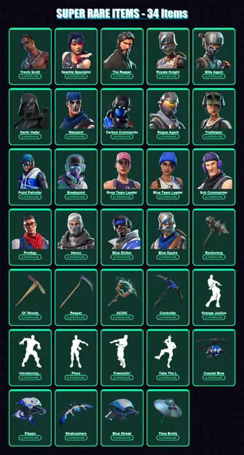 [SWITCH/XBOX/PC] | Travis Scott | Sparkle Specialist | The Reaper | 343 skin | Lv2869