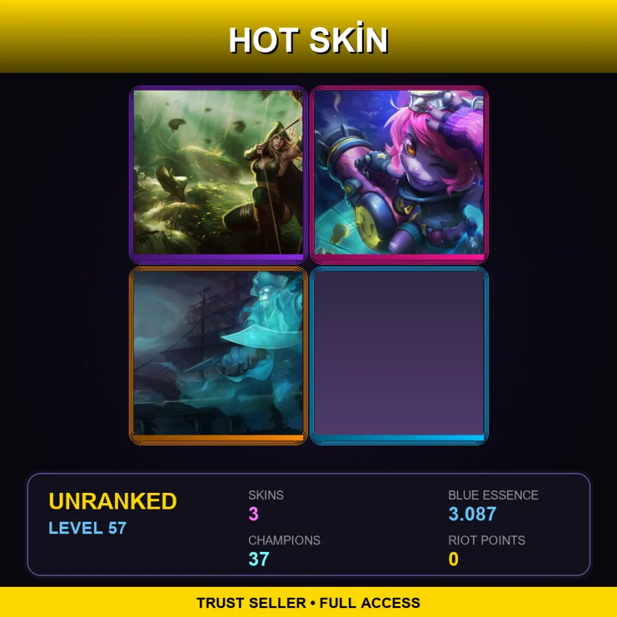 EUNE | Lv57 | Unranked | 3 Skin | 37 Champ