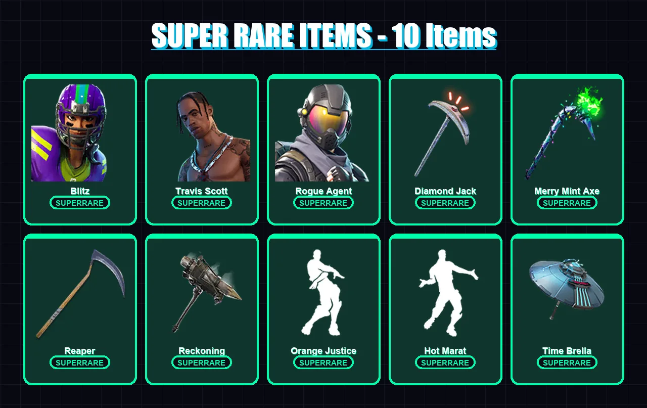 [PC/PSN] | Blitz | Travis Scott | Rogue Agent | Frozen Love Ranger | Fade | 225 skin | 193 pickaxe | 179 emote | 178 glider | Lv3062