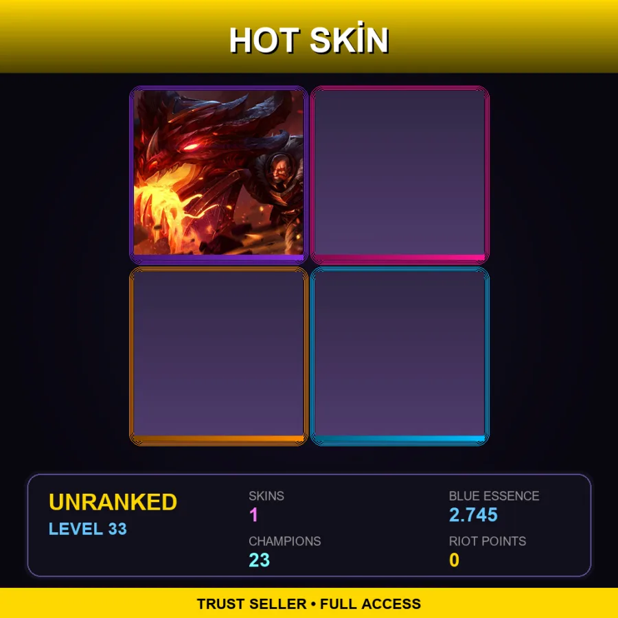 LAS | Lv33 | Unranked | 1 Skin | 23 Champ