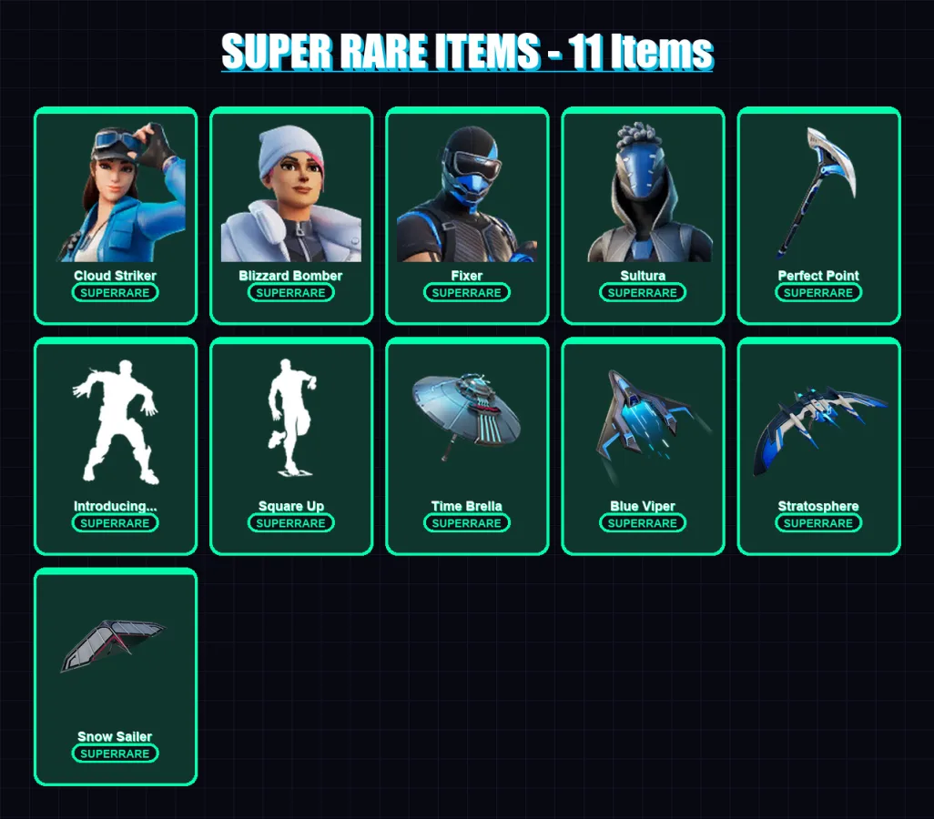 [PS4/PS5/XBOX/PC] | Cloud Striker | Blizzard Bomber | Fixer | Sultura | Renzo the Destroyer | 28 skin | 53 pickaxe | 37 emote | 46 glider | Lv671 — Fortnite account