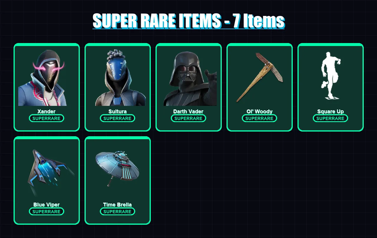 [PC/XBOX] | Xander | Sultura | Darth Vader | The Ageless | Peter Griffin | 147 skin | 195 pickaxe | 131 emote | 141 glider | Lv3114