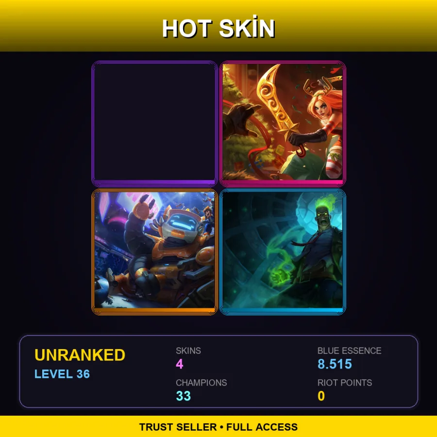 LAS | Lv36 | Unranked | 4 Skin | 33 Champ